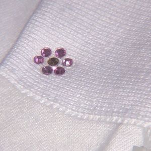 Bedazzled Flower Collared Shirt